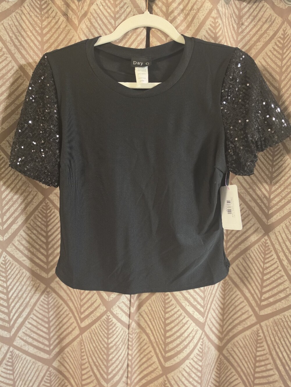 Cropped Bubble Sleeve Top